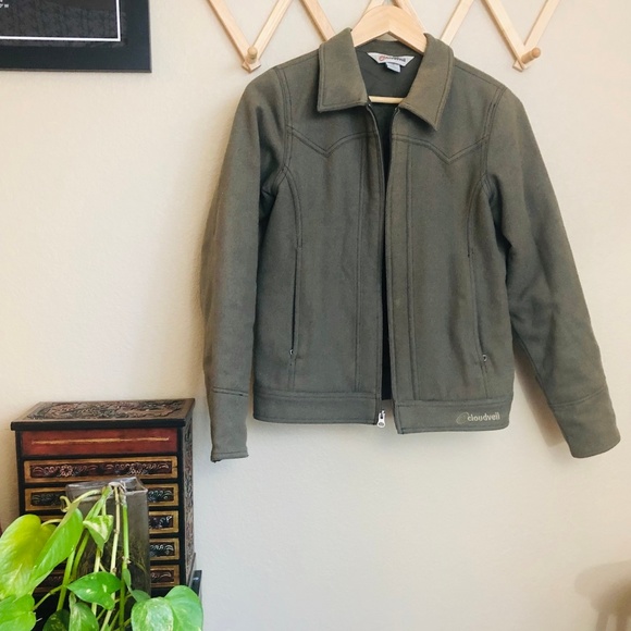 ⌈Cloudveil⌋ Green Wool Blouson Jacket - Picture 5 of 8